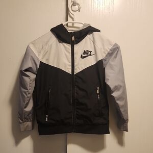 Nike Kids Two-Tone Black and Gray Lightweight Jacket